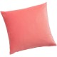 VIALA - Housse de Coussin Unie 40 x 40 cm - Coton Corail