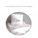 EZY - Housse de Couette 140 x 200 cm - Motif Fleur Oiseau