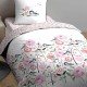 EZY - Housse de Couette 140 x 200 cm - Motif Fleur Oiseau