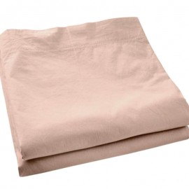 WASSY - Drap Plat 240 x 300 cm - Percale - Uni Rose