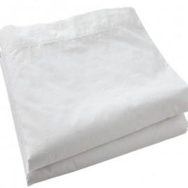 OLONNE - Drap Plat 240 x 300 cm - Percale - Uni Blanc