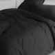 AGEN - Drap Plat 240 x 300 cm - Percale - Uni Noir