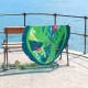 Serviette de Plage Ronde - Eponge Velours - Motif Exotique