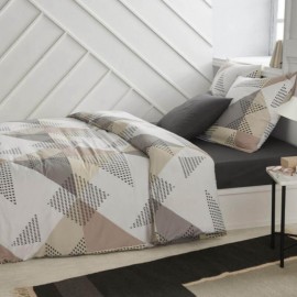 LUKA - Housse de couette 240 x 260 - 2 taies d'oreiller