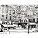 PARIS - Papier Peint Panoramique - Fontaine Parisienne
