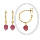 ELODIE - Boucles d'Oreilles - Argent Doré Tourmaline