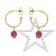 ELODIE - Boucles d'Oreilles - Argent Doré Tourmaline