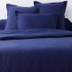 MARINA - Parure de Lit Unie 200 x 200 cm - Bleu indigo