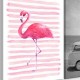 MOLIETS - 3 Toiles Surf Vague Flamant Rose - 120 x 60 cm