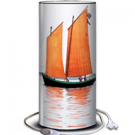 SENE - Lampe de chevet 30 cm - Motif bateau à voiles