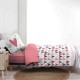 CARA - Housse de Couette 200 x 200 cm - Motif Coeurs