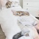 TASKA - Parure de lit Chat 140 x 200 - Chambre Enfant