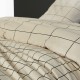 LONDRES - Parure de lit 220 x 240 - Motif beige et blanc