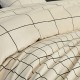 LONDRES - Parure de lit 220 x 240 - Motif beige et blanc