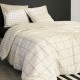 LONDRES - Parure de lit 220 x 240 - Motif beige et blanc