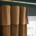 BRONTE - Rideau Ajustable 140 x 270 cm - Velours Marron