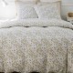 AELIA - Parure de lit A Fleurs - 220 x 240 cm - Gaze de Coton