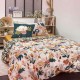 LOREA - Parure de Lit Adulte - Imprimé Fleurs - 240 x 260 cm