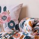 LOREA - Parure de Lit Adulte - Imprimé Fleurs - 240 x 260 cm
