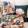 LOREA - Parure de Lit Adulte - Imprimé Fleurs - 240 x 260 cm