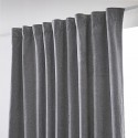 CASEO - Rideau Polaire Gris - Galon Fronceur - 140 x 260 cm