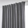CASEO - Rideau Polaire Gris - Galon Fronceur - 140 x 260 cm