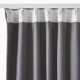 CASEO - Rideau Polaire Gris - Galon Fronceur - 140 x 260 cm