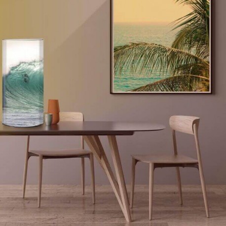 SURFER - Lampe Tubulaire - Design Français - Vagues et Mer
