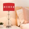MERIBEL - Abat-Jour Rouge - Design Flocons de Neige