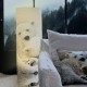 SERVOZ - Lampe de Chevet 30 cm - Décor Montagne Ours