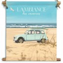 4L - Décoration Murale en Toile - Surf et Renault Vintage