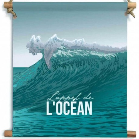 GRAVIERES - Décoration Murale en Toile - Vague à surfer