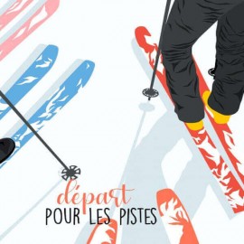 VANOISE - Décoration Murale - Toile Ski - Piste enneigée