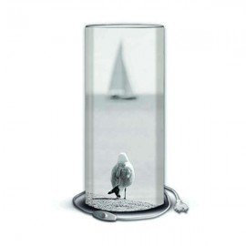 LARUS - Lampe de chevet 30 cm - Motif Mouette Mer Voilier