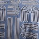 MENTON - Parure de lit géométrique col. bleu - 240 x 260 cm