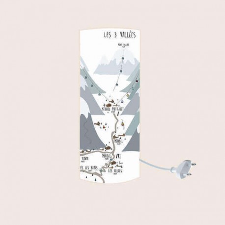 MERIBEL - Lampe de chevet - Design Alpes - Station de Ski