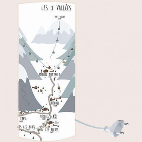 MERIBEL - Lampe ronde - Design Alpes - Station de Ski