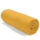 AMBRA - Drap Housse 140 x 190 cm - Uni - Jaune Safran