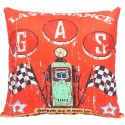 Coussin GAS 40x40 cm - Imprimé USA vintage - Motifs américains