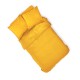 AMBRA - Drap Housse 140 x 190 cm - Uni - Jaune Safran