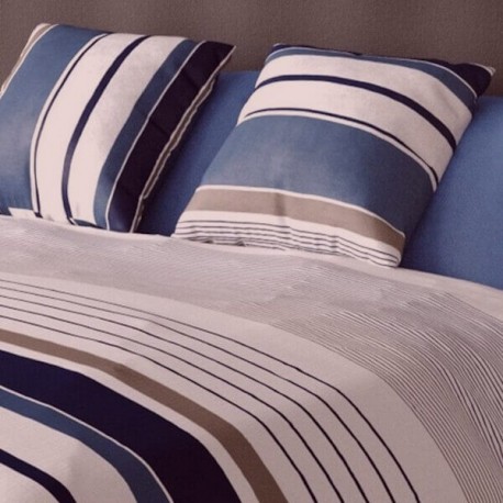 SETE - Parure Housse de Couette 220 x 240 cm à Rayures