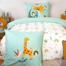 ZARAFA - Parure de lit 140 x 200 cm Girafe