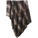 LUPO - Plaid fausse fourrure loup 150 x 180 cm gris foncé