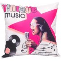 PIN UP Coussin girly 40x40 cm design vintage music