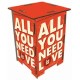 YOU NEED LOVE Tabouret en medium