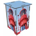 PHARE - Tabouret en Medium Imprimé Motif Bord de Mer