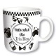 TRES MALE mug à message noir fond blanc