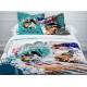 NY COLORS housse de couette 220*240 cm + 2 taies d'oreiller lit 2 personnes