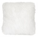 MISTY coussin fourrure blanche imitation poil angora 45*45 cm