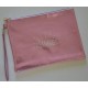 SHINE pochette plate, rose pastel glitter, avec poignée amovible irisée de paillettes 26x19 cm